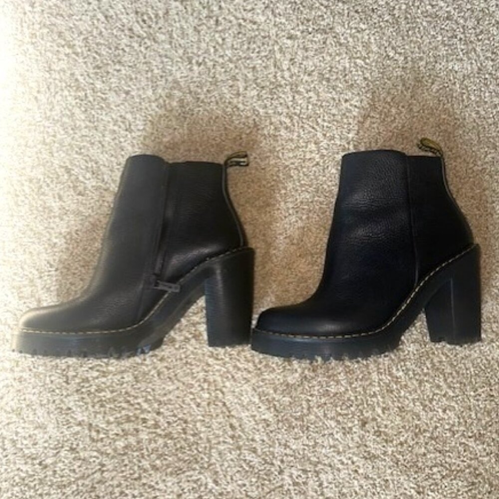 DR. MARTENS Black High Heeled Ankle Boot